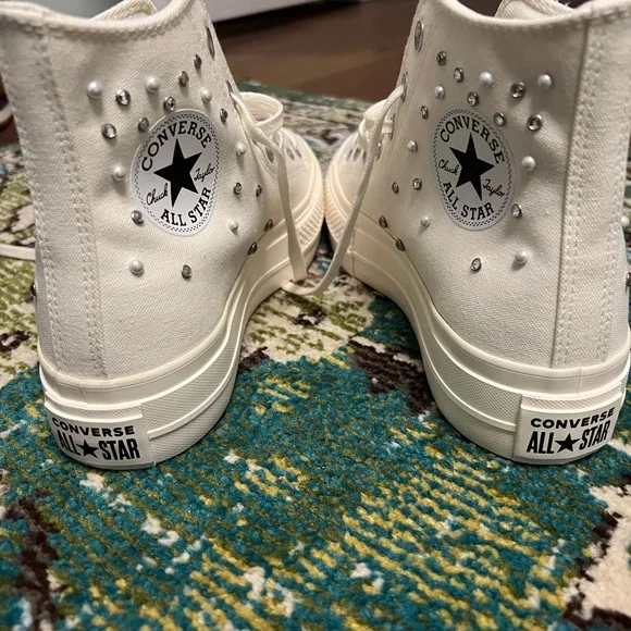 Converse Women's White High-Top Sneakers - Picture 4 of 6